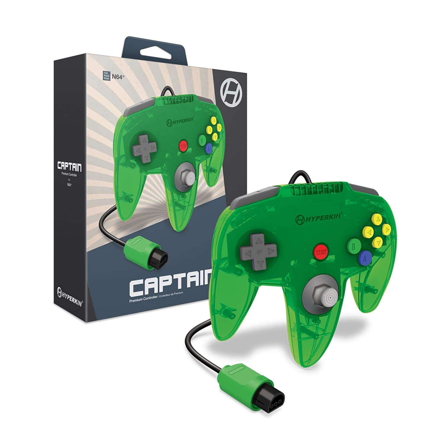 "Captain" Premium Controller for N64 Lime Green - Hyperkin (Y1)